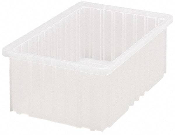 Quantum Storage - Clear Polypropylene Dividable Container - Stacking, 16-1/2" Long x 10.9" Wide x 6" High - Best Tool & Supply