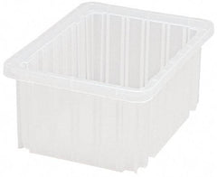 Quantum Storage - Clear Polypropylene Dividable Container - Stacking, 10.9" Long x 8.3" Wide x 5" High - Best Tool & Supply