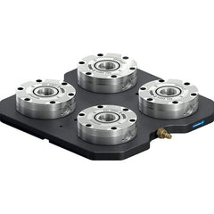 Schunk - NSL Manual CNC Quick Change Clamping Module - 4 Module Center, Top Mount, 7,500 kN Retention Force, 6 bar (87 Lb/Sq In) Unlocking Pressure, 0.005mm Repeatability - Best Tool & Supply