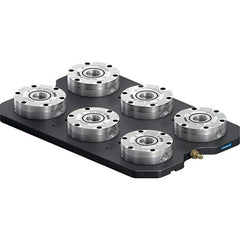 Schunk - NSL Manual CNC Quick Change Clamping Module - 6 Module Center, Top Mount, 7,500 kN Retention Force, 6 bar (87 Lb/Sq In) Unlocking Pressure, 0.005mm Repeatability - Best Tool & Supply