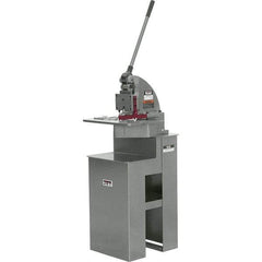 Jet - 6 x 6" Notching Dimension, Metal Notcher - 3/4" Stroke, 16 Gauge Max Mild Steel Capacity, 18 Ton Load Capacity, 22" Table Width x 23.2" Table Depth - Best Tool & Supply