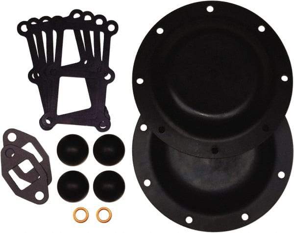 SandPIPER - 1-1/2" Pump, Buna-N Fluid Section Repair Kit - For Use with Diaphragm Pumps - Best Tool & Supply