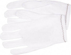 MCR Safety - Size M (8) Nylon General Protection Work Gloves - For Inspection, Uncoated, Slip-On Cuff, Full Fingered, White, Ambidextrous - Best Tool & Supply