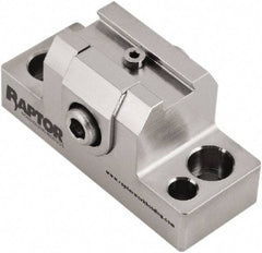 Raptor Workholding - 1-1/4" High x 1" Wide x 2-1/2" Long Dovetail Vise - 3/8" Jaw Opening Capacity, 1/8" High x 1-1/4" Wide Jaw, For 4 & 5 Axis Workholding Systems - Best Tool & Supply