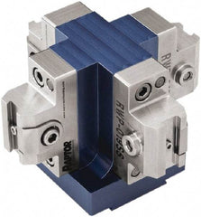 Raptor Workholding - 3.13" High x 4-1/2" Wide x 4-1/2" Long Dovetail Vise - 3/8" Jaw Opening Capacity, 1/8" High x 1-1/4" Wide Jaw, For 4 & 5 Axis Workholding Systems - Best Tool & Supply