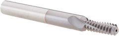 Vargus - 1/4-20, 1/2-20, 3/4-20 to 1-20, 7/16-20 UNC, UNEF, UNF, 0.192" Cutting Diam, 3 Flute, Solid Carbide Helical Flute Thread Mill - Internal Thread, 0.525" LOC, 2.244" OAL, 1/4" Shank Diam - Exact Industrial Supply