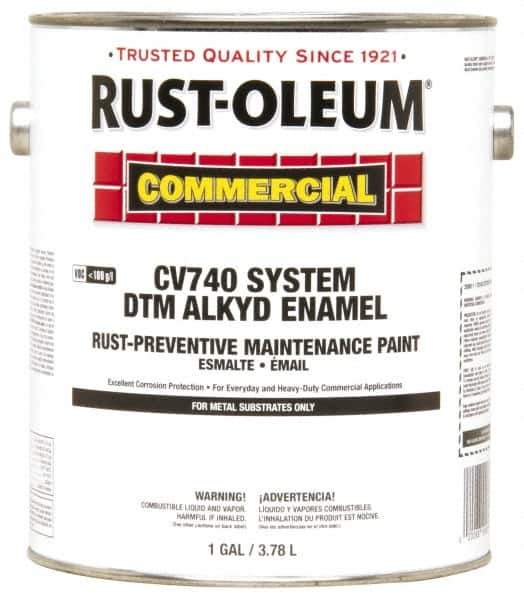 Rust-Oleum - 1 Gal Safety Red Gloss Finish Alkyd Enamel Paint - 278 to 509 Sq Ft per Gal, Interior/Exterior, Direct to Metal, <100 gL VOC Compliance - Best Tool & Supply