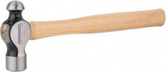 Paramount - 1 Lb Head Ball Pein Hammer - Wood Handle, 13-3/4" OAL - Best Tool & Supply