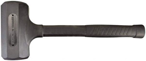 Paramount - 52 oz Head 2-1/8" Face Diam Rubber Dead Blow Hammer - 14-5/8" OAL, Rubber-Covered Steel Handle - Best Tool & Supply