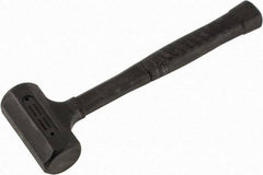 Paramount - 18 oz Head 1-1/2" Face Diam Rubber Dead Blow Hammer - 11-1/4" OAL, Rubber-Covered Steel Handle - Best Tool & Supply