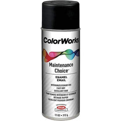 Krylon - Black, Flat, Enamel Spray Paint - 15 to 18 Sq Ft per Can, 16 oz Container, Use on General Industrial Maintenance & Touch-up Work - Best Tool & Supply