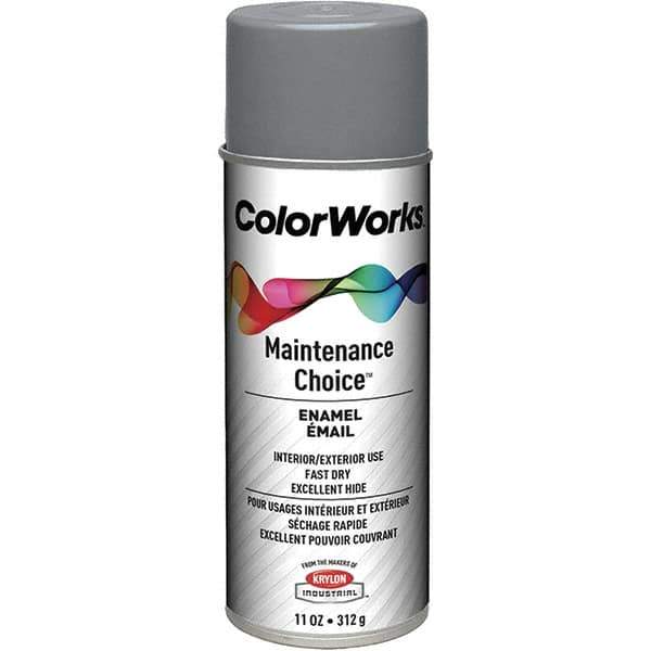 Krylon - Industrial Gray, Enamel Spray Paint - 15 to 18 Sq Ft per Can, 16 oz Container, Use on General Industrial Maintenance & Touch-up Work - Best Tool & Supply