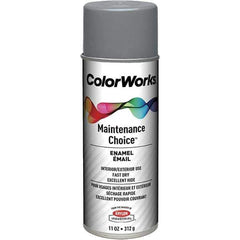 Krylon - Industrial Gray, Enamel Spray Paint - 15 to 18 Sq Ft per Can, 16 oz Container, Use on General Industrial Maintenance & Touch-up Work - Best Tool & Supply