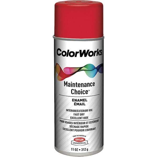 Krylon - Safety Red, Enamel Spray Paint - 15 to 18 Sq Ft per Can, 16 oz Container, Use on General Industrial Maintenance & Touch-up Work - Best Tool & Supply