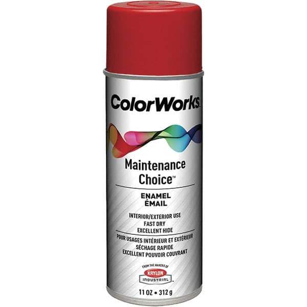 Krylon - Cherry Red, Enamel Spray Paint - 15 to 18 Sq Ft per Can, 16 oz Container - Best Tool & Supply