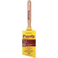 Purdy - 3" Angled Synthetic Sash Brush - 3-3/16" Bristle Length, 6-1/2" Wood Fluted Handle - Best Tool & Supply