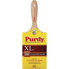 Purdy - 4" Synthetic General Purpose Paint Brush - 3-15/16" Bristle Length, 6" Wood Beavertail Handle - Best Tool & Supply