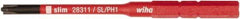 Wiha - 44mm Drive, #1 Reversible Phillips/Slotted Screwdriver Bit - 75mm OAL - Best Tool & Supply