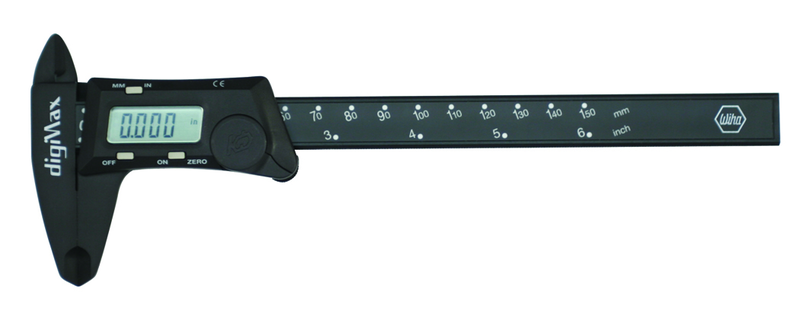 6" DigiMax Digital Caliper Inch & Metric Auto Switch On & Off - Best Tool & Supply