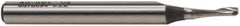 Onsrud - 3/8" Cutting Diam x 1" Length of Cut, 1 Flute, Upcut Spiral Router Bit - Uncoated, Right Hand Cut, High Speed Steel, 3-1/2" OAL x 1/2" Shank Diam, Single Edge, 19 to 32° Helix Angle - Best Tool & Supply