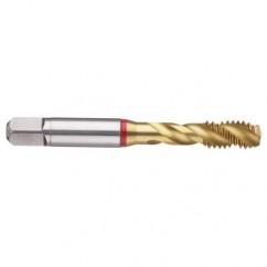 M3x0.50 6H 3-Flute PM Cobalt Red Ring Semi-Bottoming 40 degree Spiral Flute Tap-TiN - Best Tool & Supply