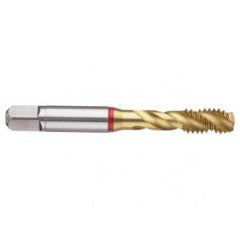 M3x0.50 6H 3-Flute PM Cobalt Red Ring Semi-Bottoming 40 degree Spiral Flute Tap-TiN - Best Tool & Supply