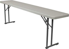 NPS - 96" Long x 18" Wide x 29-1/2" High, Lightweight Folding Table - Speckled Gray - Best Tool & Supply