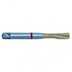 12-24 2B 3-Flute PM Cobalt Red Ring Semi-Bottoming 15 degree Spiral Flute Tap-TiN - Best Tool & Supply