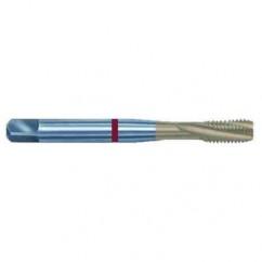 3/4-10 2B 4-Flute PM Cobalt Red Ring Semi-Bottoming 15 degree Spiral Flute Tap-TiN - Best Tool & Supply