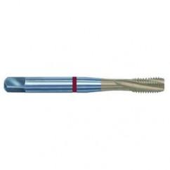 3/4-16 2B 4-Flute PM Cobalt Red Ring Semi-Bottoming 15 degree Spiral Flute Tap-TiN - Best Tool & Supply