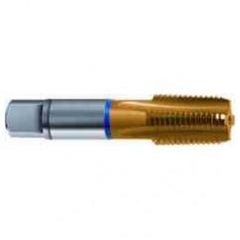 1-11-1/2 Dia. - 5 FL - Cobalt Spiral Flute NPTF Blue Ring Tap-TiN-25 Degree Helix - Best Tool & Supply