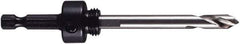 M.K. MORSE - 9/16 to 1-3/16" Tool Diam Compatibility, Hex Shank, High Speed Steel Integral Pilot Drill, Hole Cutting Tool Arbor - 1/4" Min Chuck, Hex Shank Cross Section, Threaded Shank Attachment, For 9/16 to 1-3/16" Hole Saws - Best Tool & Supply