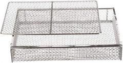 Marlin Steel Wire Products - 11" Deep, Rectangular Stainless Steel Mesh Basket - 16" Wide x 3" High - Best Tool & Supply