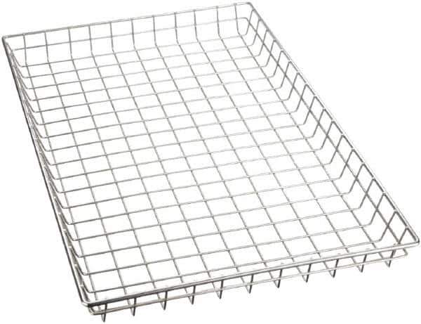 Marlin Steel Wire Products - 16" Deep, Rectangular Steel Wire Basket - 26" Wide x 2" High - Best Tool & Supply