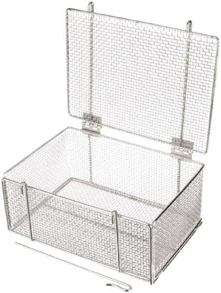 Marlin Steel Wire Products - 10" Deep, Rectangular Stainless Steel Wire Basket - 14" Wide x 6-9/16" High - Best Tool & Supply