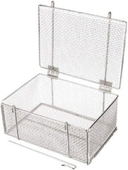 Marlin Steel Wire Products - 10" Deep, Rectangular Stainless Steel Wire Basket - 14" Wide x 6-9/16" High - Best Tool & Supply