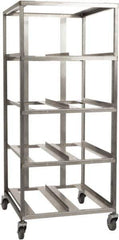 Marlin Steel Wire Products - 21-21/32" Wide x 27" Long x 12-3/4" High Storage Rack Cart - 4 Shelf, 4 Slot, Stainless Steel, 4 Swivel Casters - Best Tool & Supply