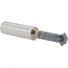 Accupro - 5/8° 5/8" Cut Diam, 0.25" Cut Width, 5/8" Shank, Solid Carbide Double-Angle Cutter - Best Tool & Supply