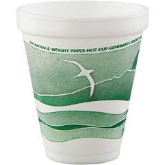 DART - Foam Hot/Cold Foam Drinking Cups, 12 oz - White, Green - Best Tool & Supply