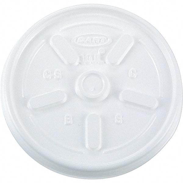 DART - Plastic Hot Cup Lids, 10 oz - White - Best Tool & Supply