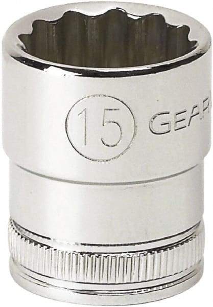 GearWrench - 3/8" Drive, Standard Hand Socket - 6 Points, 1.102" OAL, Alloy Steel, Full Polish Finish - Best Tool & Supply