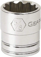 GearWrench - 1", 3/8" Drive, Standard Hand Socket - 12 Points, 1.319" OAL, Alloy Steel, Full Polish Finish - Best Tool & Supply