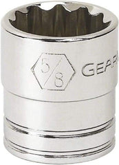 GearWrench - 3/8", 3/8" Drive, Standard Hand Socket - 12 Points, 0.984" OAL, Alloy Steel, Full Polish Finish - Best Tool & Supply