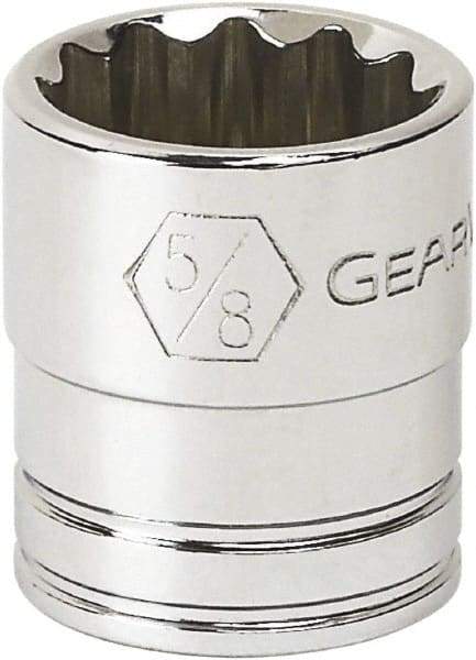 GearWrench - 11/16", 3/8" Drive, Standard Hand Socket - 6 Points, 0.984" OAL, Alloy Steel, Full Polish Finish - Best Tool & Supply