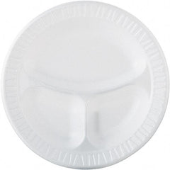 DART - Dart Famous Service Dinnerware, 3-Compartment Plate, 10 1/4" - White - Best Tool & Supply