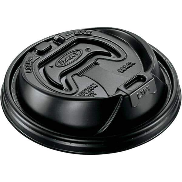 DART - Hot Cup Lids, 12-24 oz Cups - Black - Best Tool & Supply