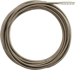 Milwaukee Tool - 5/16" x 25' Drain Cleaning Machine Cable - Inner Core Bulb Auger, 1-1/4" to 2-1/2" Pipe, Use with Milwaukee M18 Drain Snakes - Best Tool & Supply