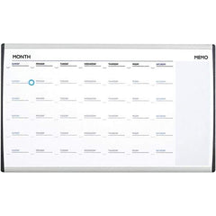 Quartet - 18" High x 30" Wide Magnetic Dry Erase Calendar - Steel, Includes Mounting Kit - Best Tool & Supply