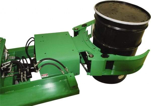 Valley Craft - 2,000 Lb Load Capacity, 30, 55 & 85 Gal Forklift Drum Rotator - Steel Wheels - Best Tool & Supply