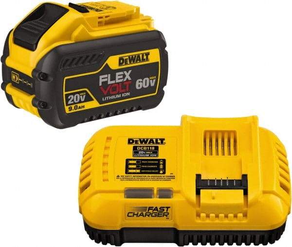 DeWALT - 60 Volt Lithium-Ion Power Tool Battery - 9 Ahr Capacity, 1 hr Charge Time, Series 20/60 FLEXVOLT - Best Tool & Supply